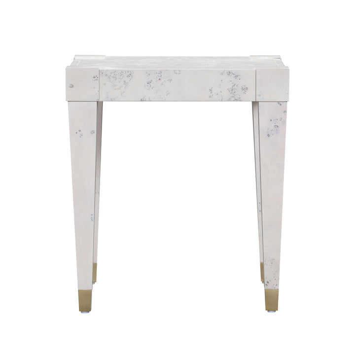 TOV Furniture Brandyss White Burl End Table ACCENT TABLES