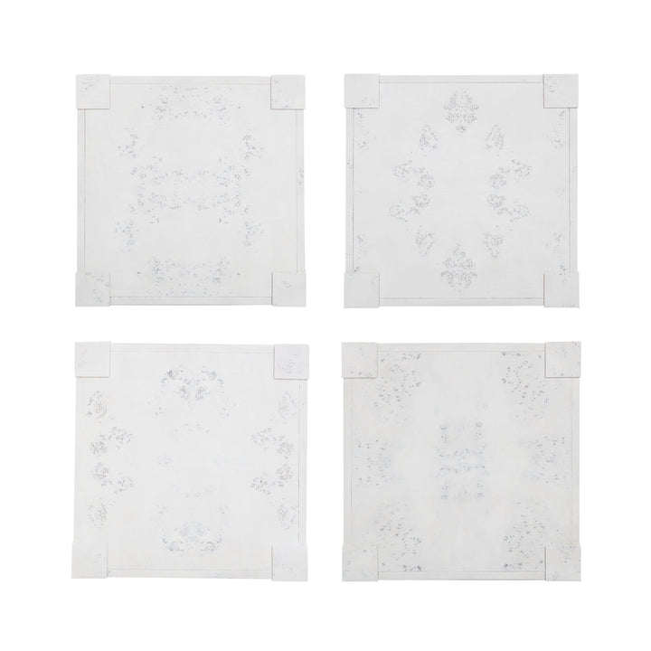 TOV Furniture Brandyss White Burl End Table ACCENT TABLES