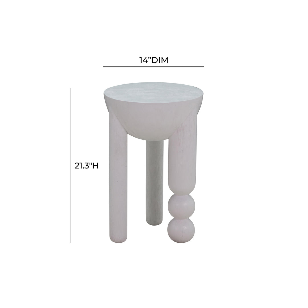 American Home Furniture | TOV Furniture - Morse White Wooden Accent Table