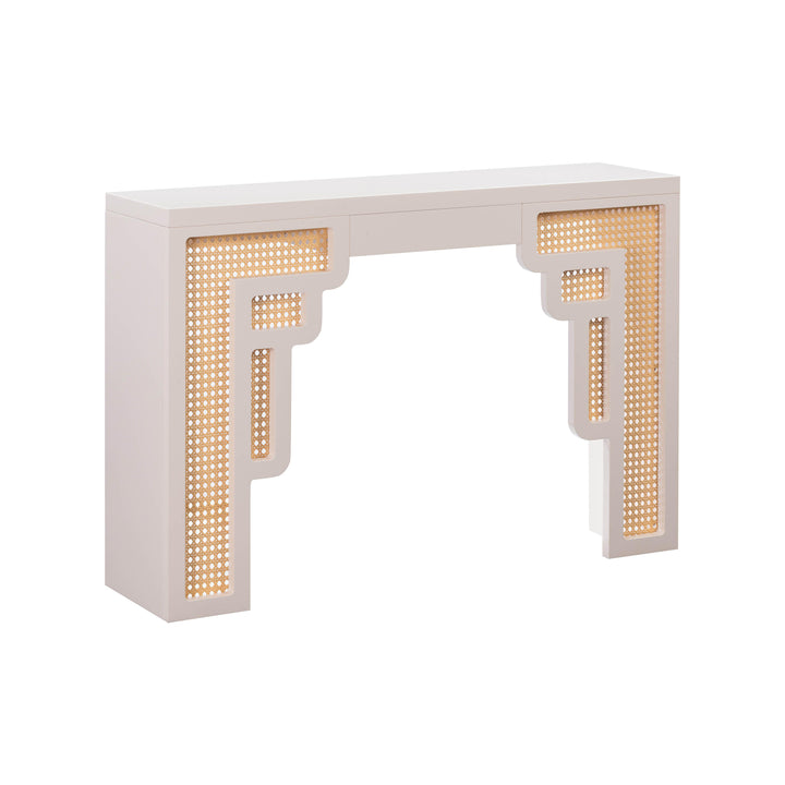 American Home Furniture | TOV Furniture - Suzie Cream & Rattan Console Table