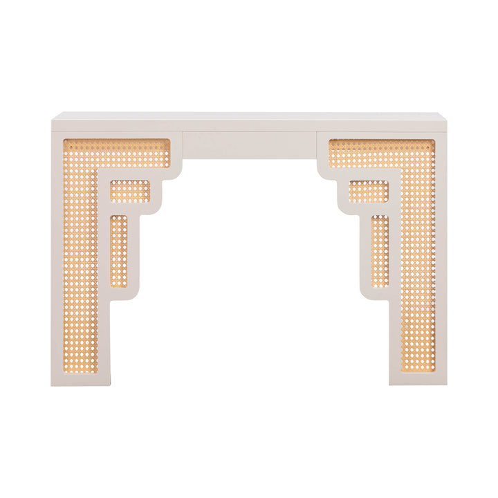 TOV Furniture Suzie Cream & Rattan Console Table CONSOLE TABLES