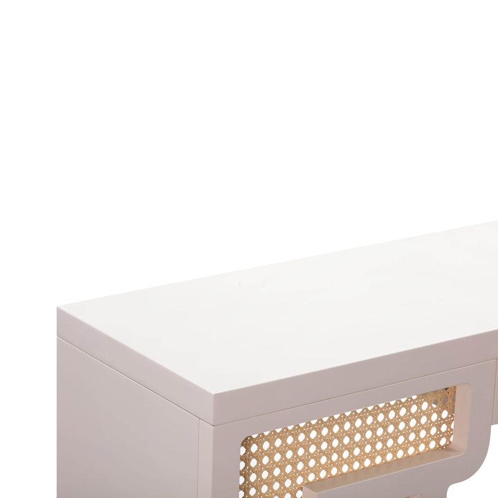 TOV Furniture Suzie Cream & Rattan Console Table CONSOLE TABLES