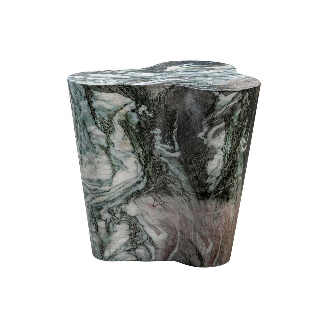 TOV Furniture Slab Grey/Blush Faux Marble Short Side Table OUTDOOR ACCENT TABLES