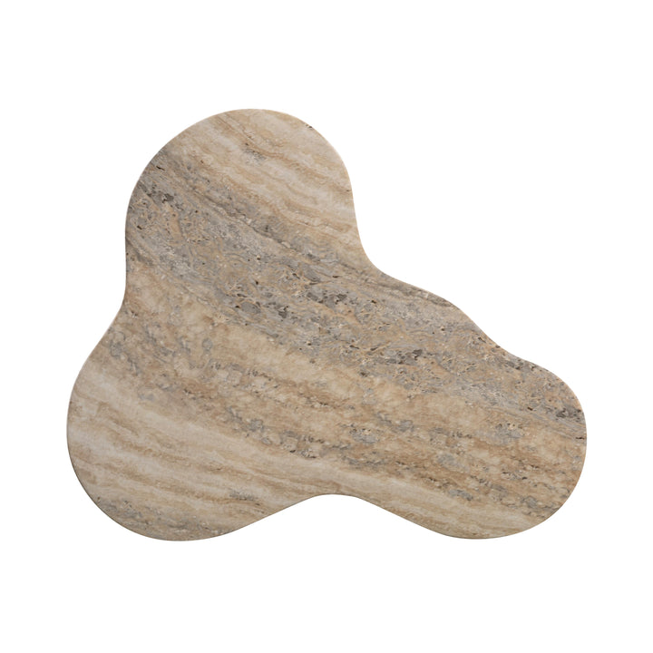 TOV Furniture Slab Faux Travertine Tall Side Table OUTDOOR ACCENT TABLES