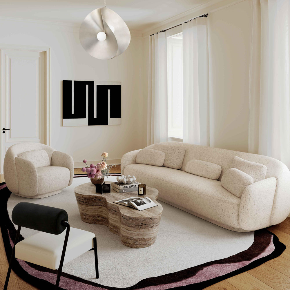 American Home Furniture | TOV Furniture - Slab Faux Travertine Coffee Table