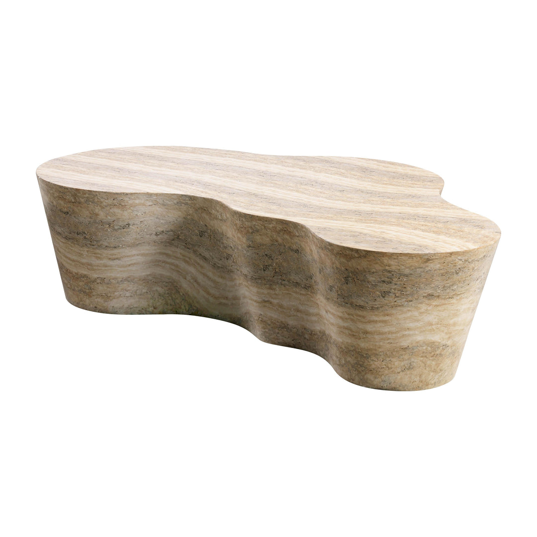 TOV Furniture Slab Faux Travertine Coffee Table OUTDOOR COFFEE TABLES