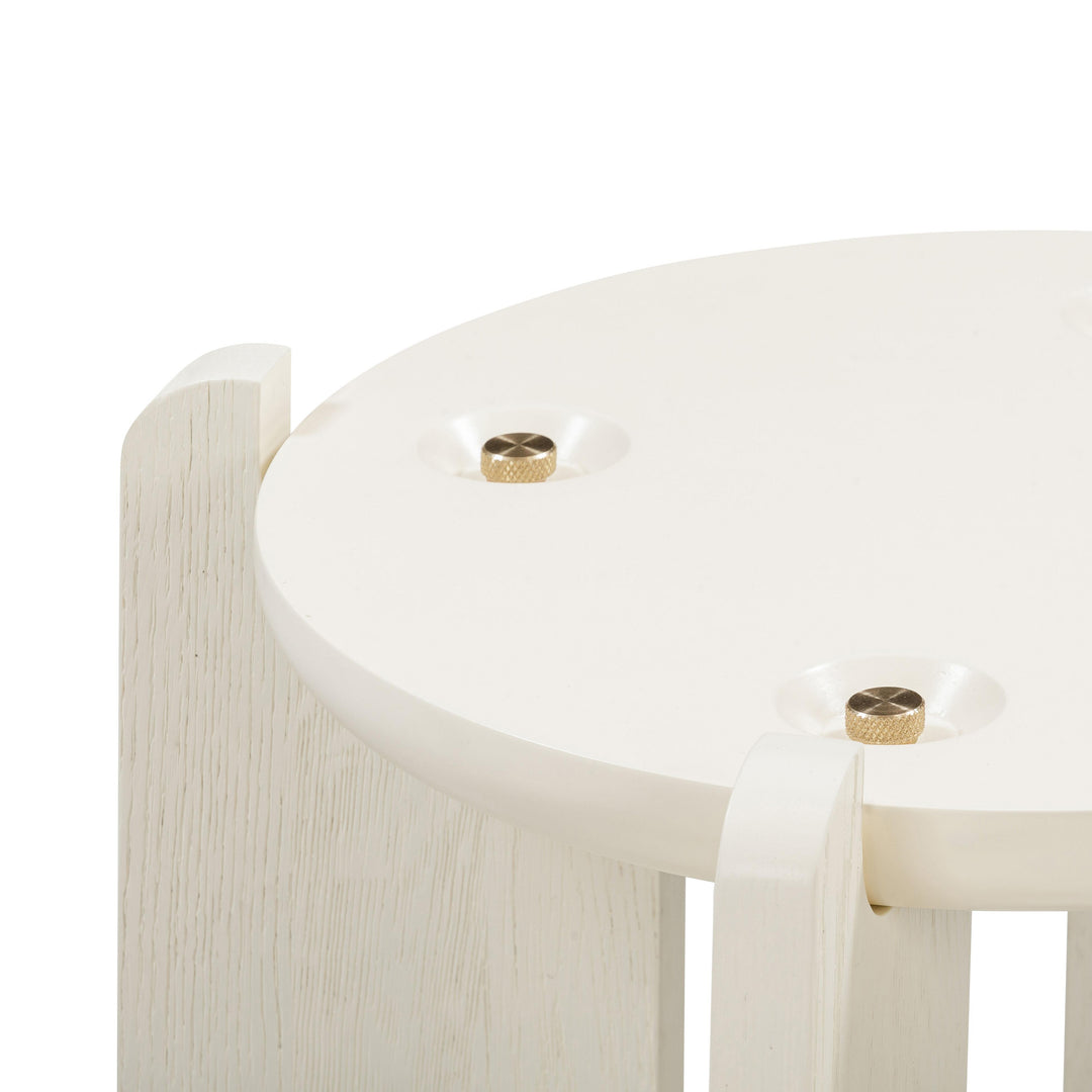 American Home Furniture | TOV Furniture - Gloria Cream Oak Side Table
