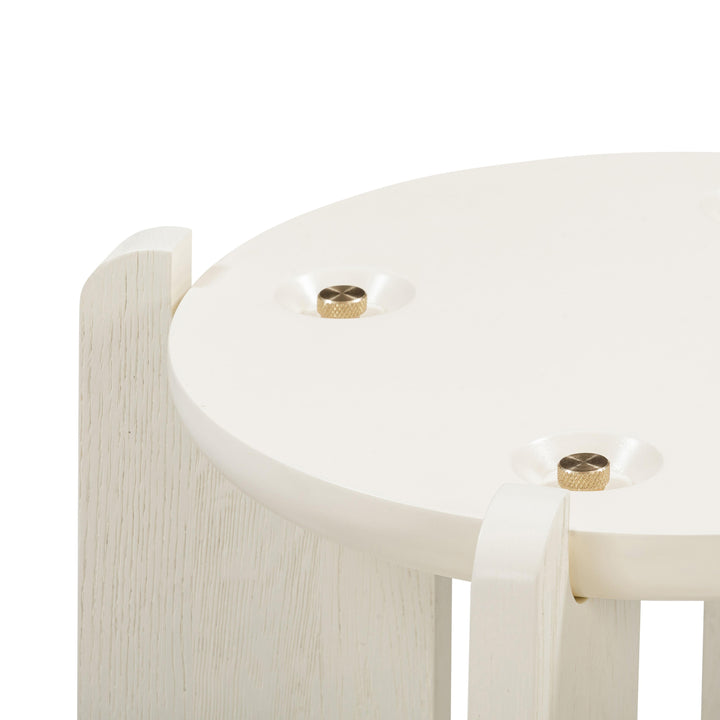 American Home Furniture | TOV Furniture - Gloria Cream Oak Side Table