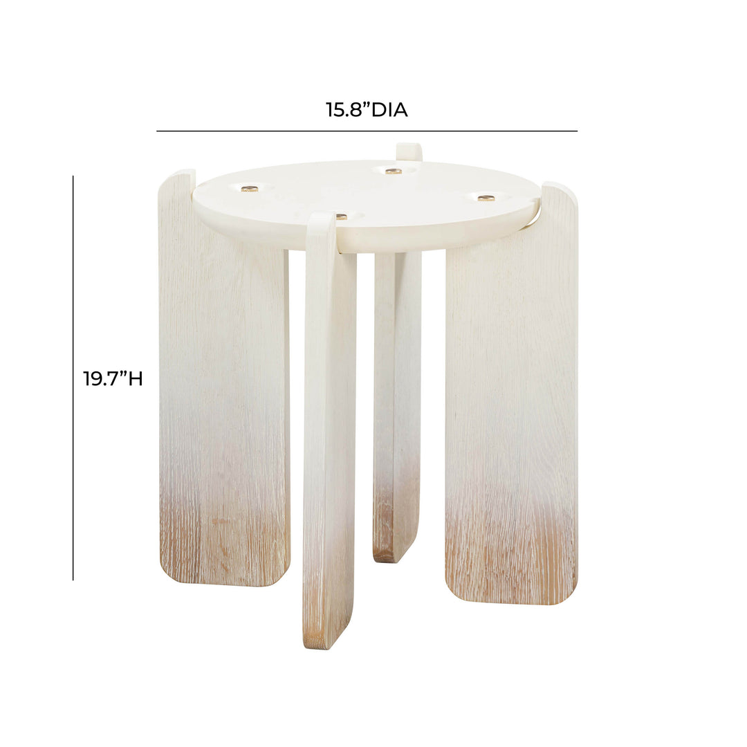 American Home Furniture | TOV Furniture - Gloria Cream Oak Side Table