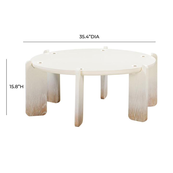 American Home Furniture | TOV Furniture - Gloria Cream Oak Coffee Table