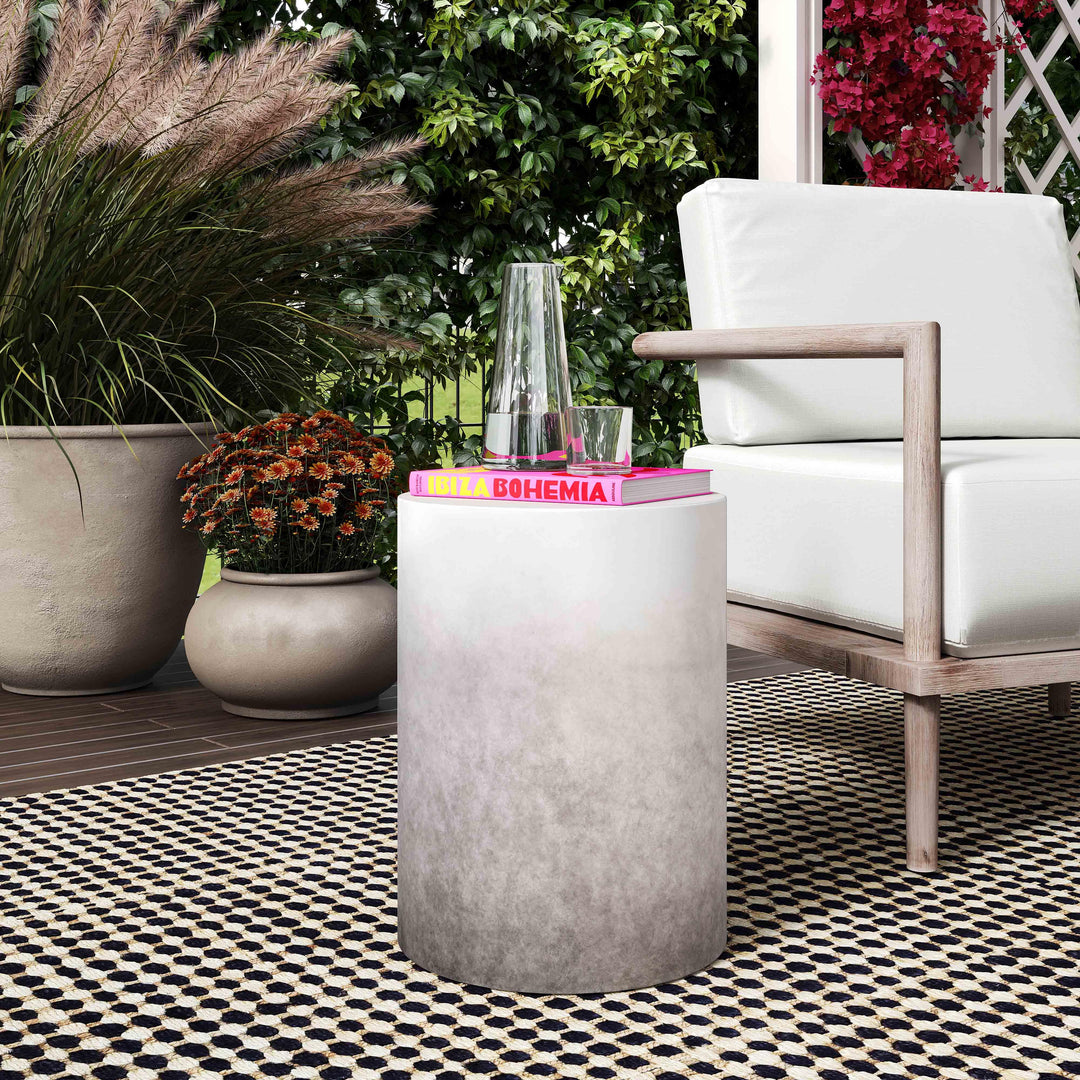 TOV Furniture Sarana Ombre Concrete Stool OUTDOOR BENCHES