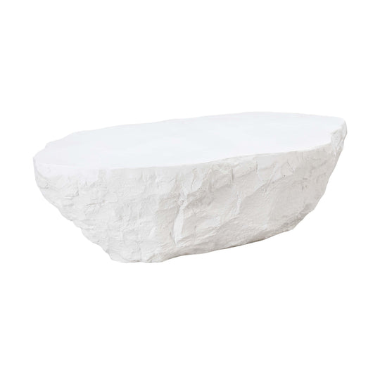 TOV Furniture Crag White Concrete Coffee Table OUTDOOR COFFEE TABLES