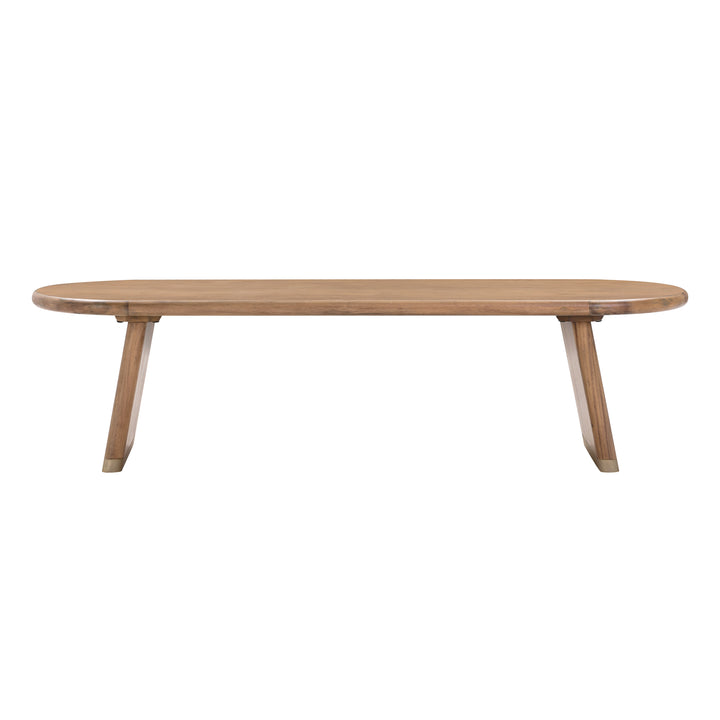 American Home Furniture | TOV Furniture - Samantha Cognac Acacia Bench with Boucle Seat