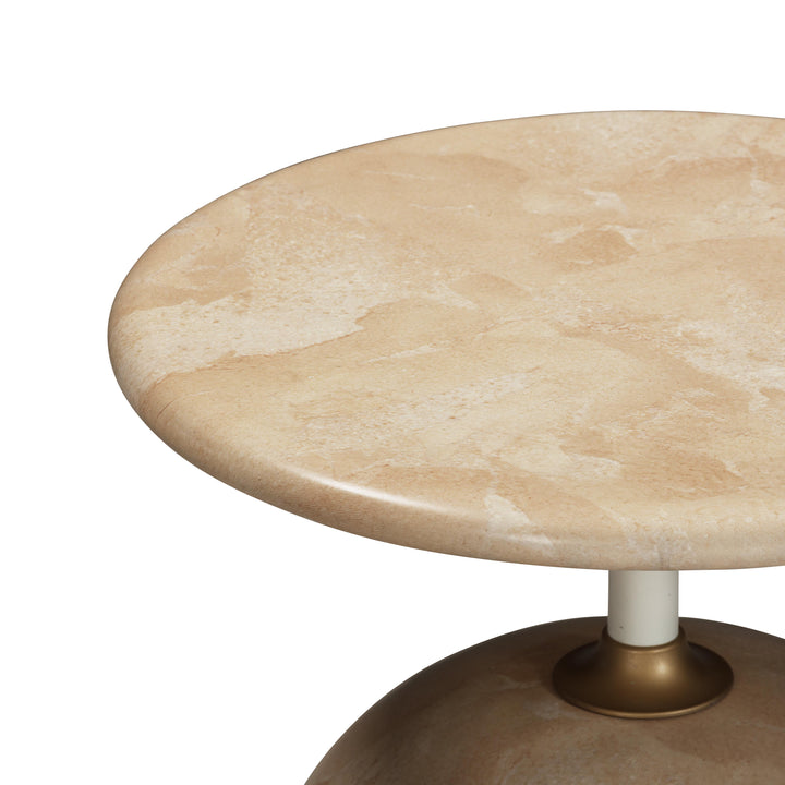 TOV Furniture Mire Rose Faux Marble Side Table ACCENT TABLES