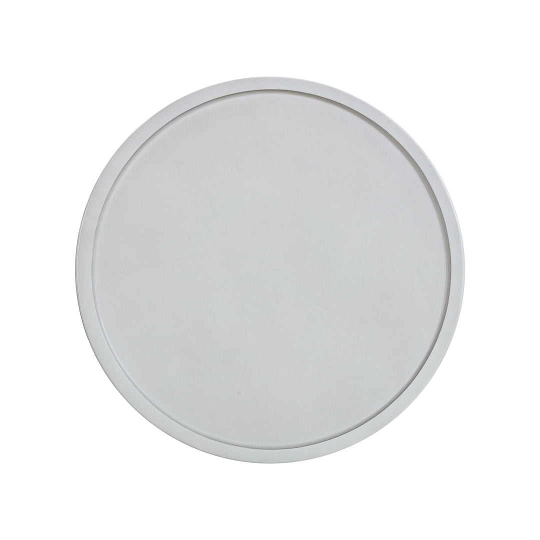 TOV Furniture Darcy White Concrete Side Table OUTDOOR ACCENT TABLES