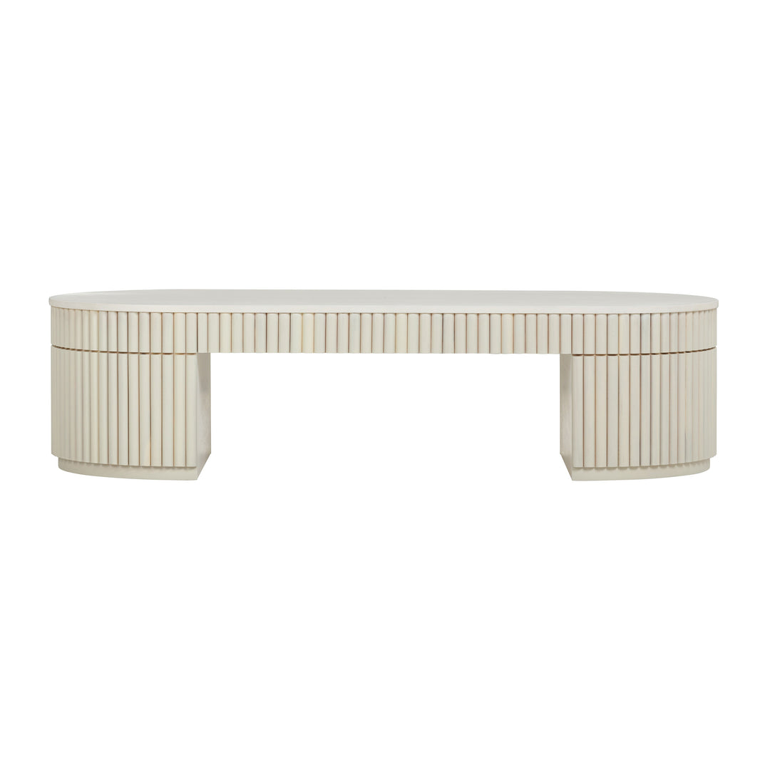 TOV Furniture Bella Cream Oval Coffee Table COFFEE TABLES