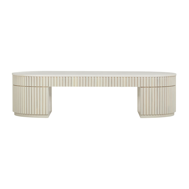 TOV Furniture Bella Cream Oval Coffee Table COFFEE TABLES