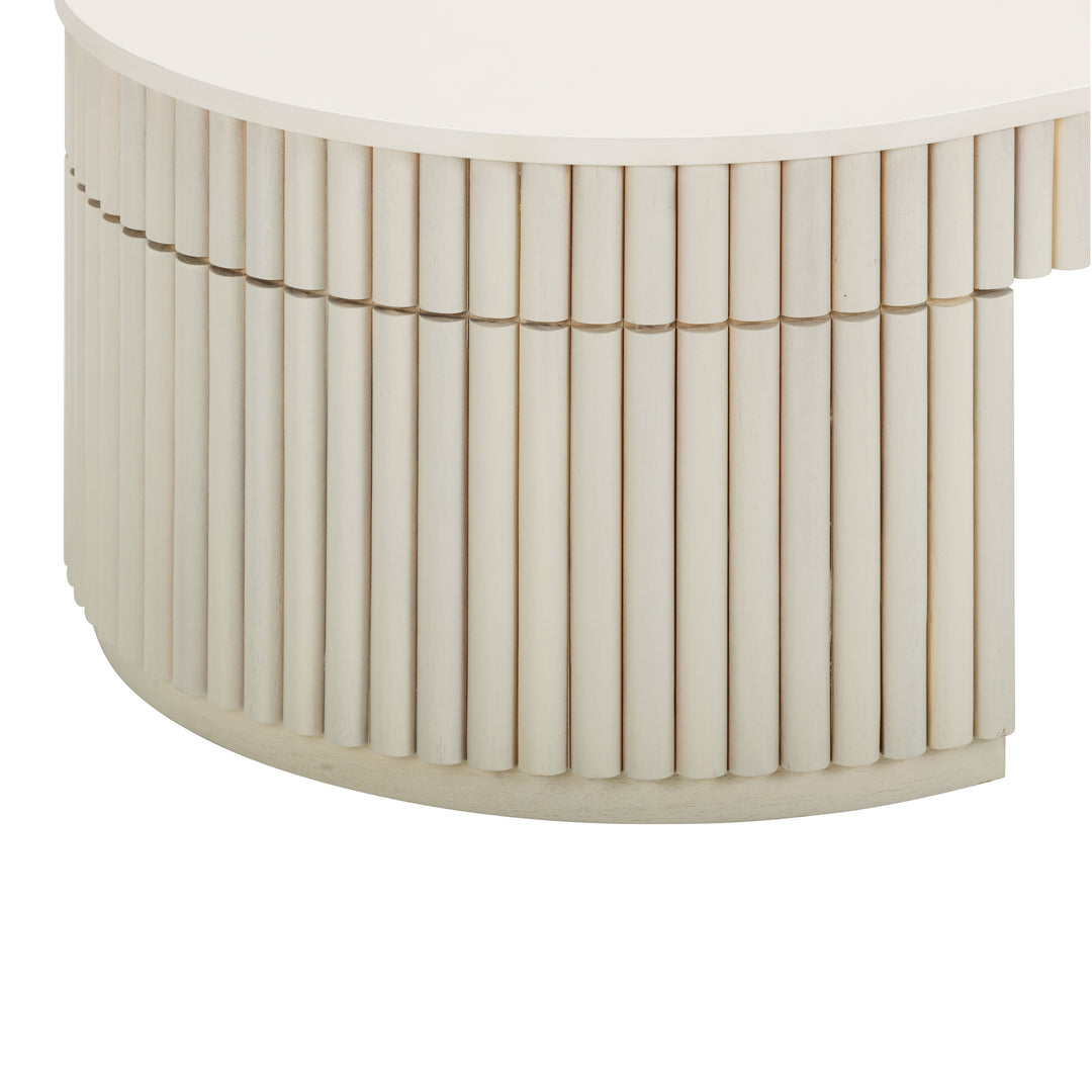 TOV Furniture Bella Cream Oval Coffee Table COFFEE TABLES