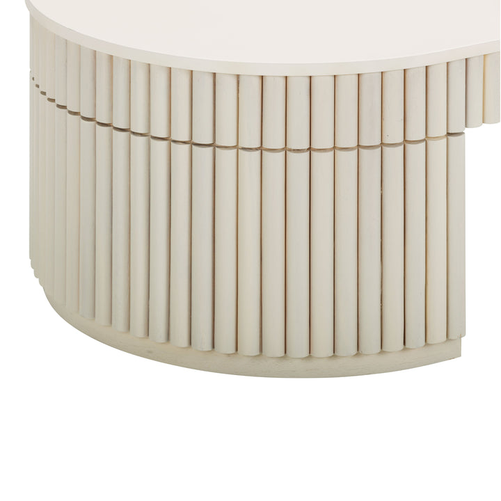 TOV Furniture Bella Cream Oval Coffee Table COFFEE TABLES