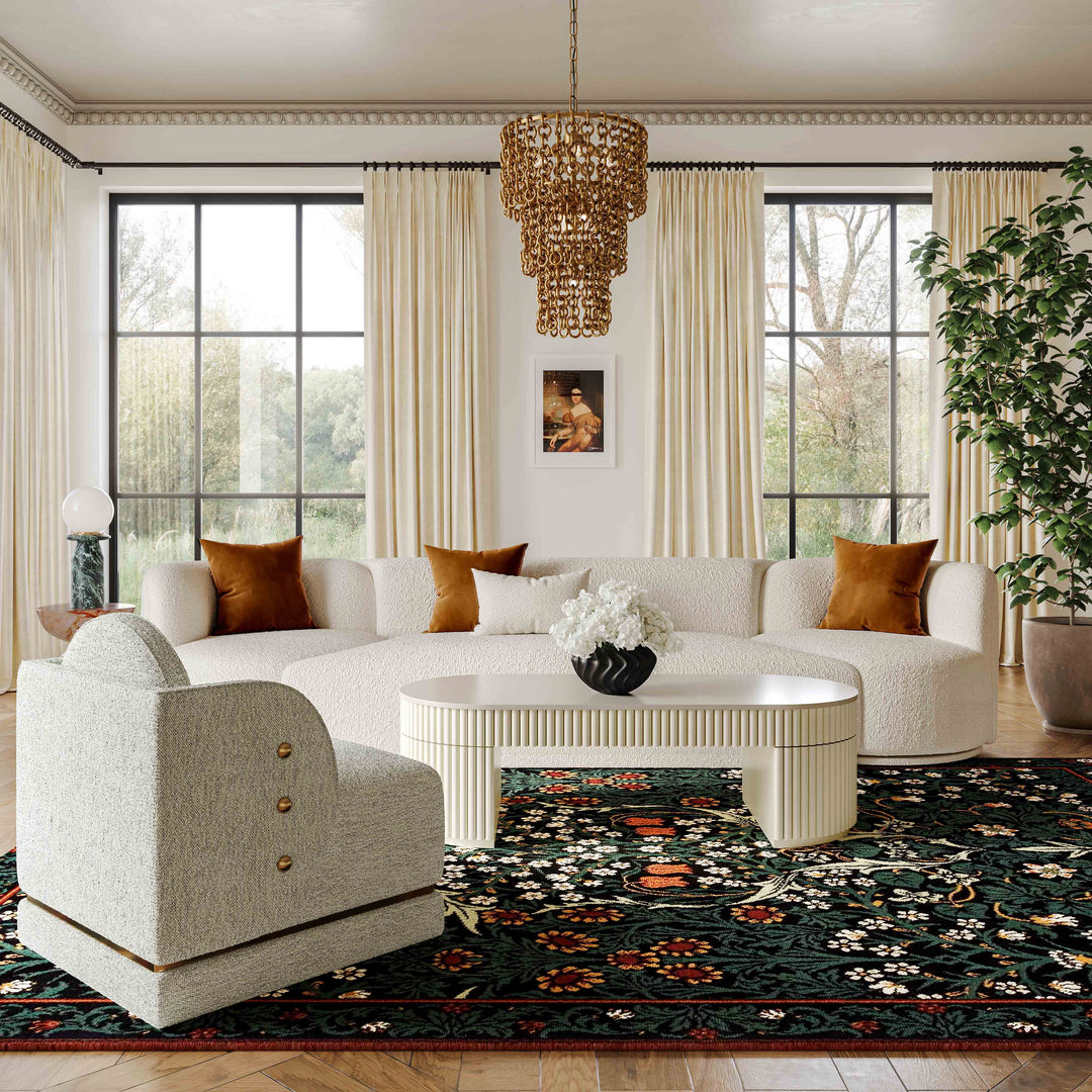 TOV Furniture Bella Cream Oval Coffee Table COFFEE TABLES