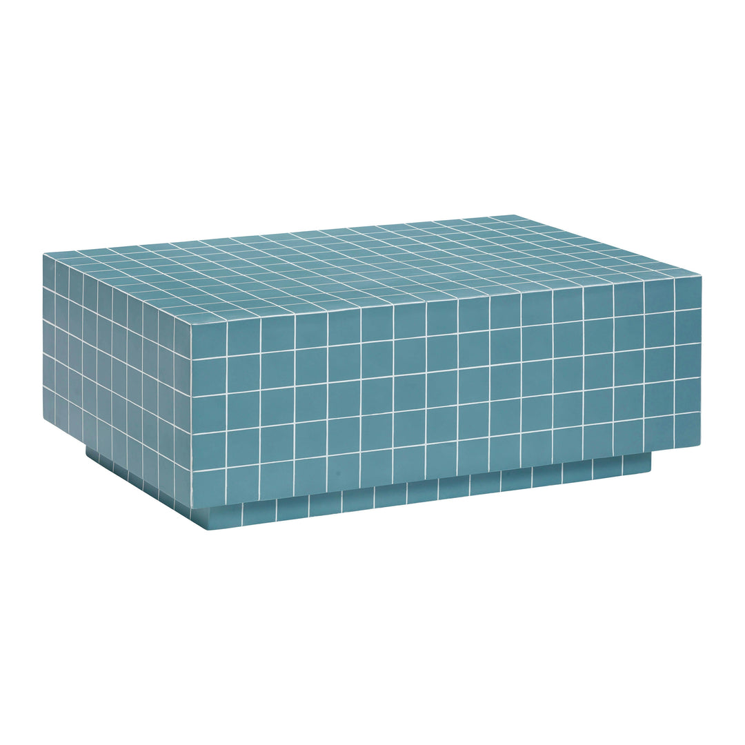American Home Furniture | TOV Furniture - Mixie Blue Tile Indoor / Outdoor Coffee Table