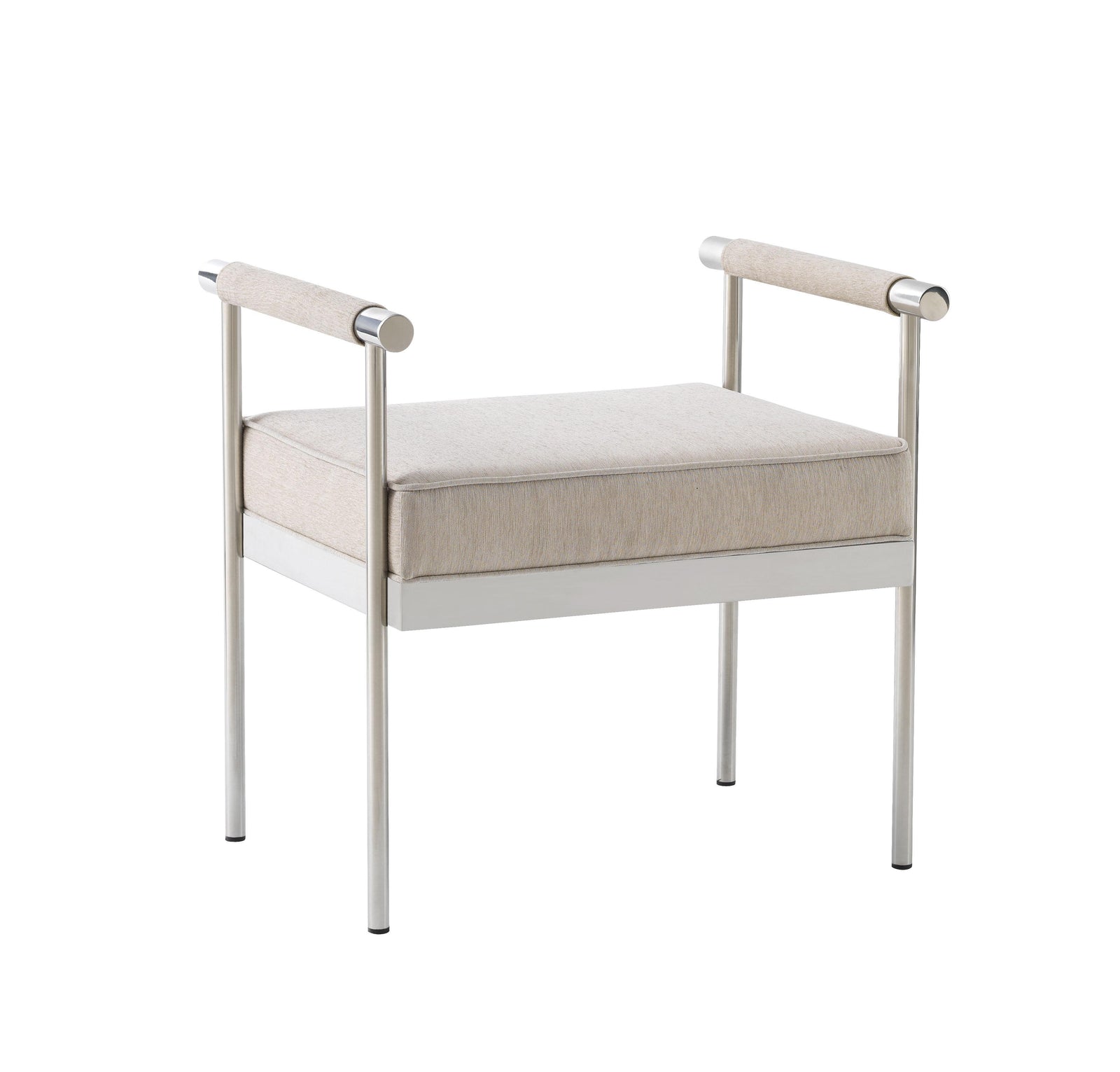TOV Furniture Diva Cream Velvet Bench BENCHES