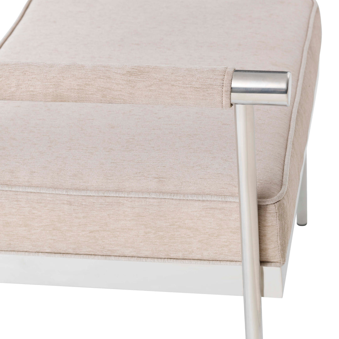 American Home Furniture | TOV Furniture - Diva Cream Velvet Bench