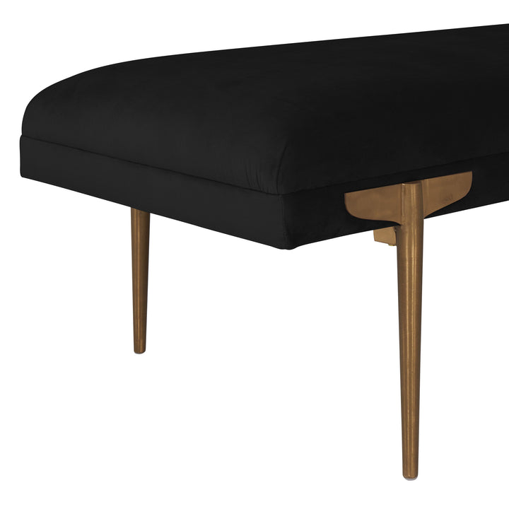 TOV Furniture Brno Black Velvet Bench BENCHES