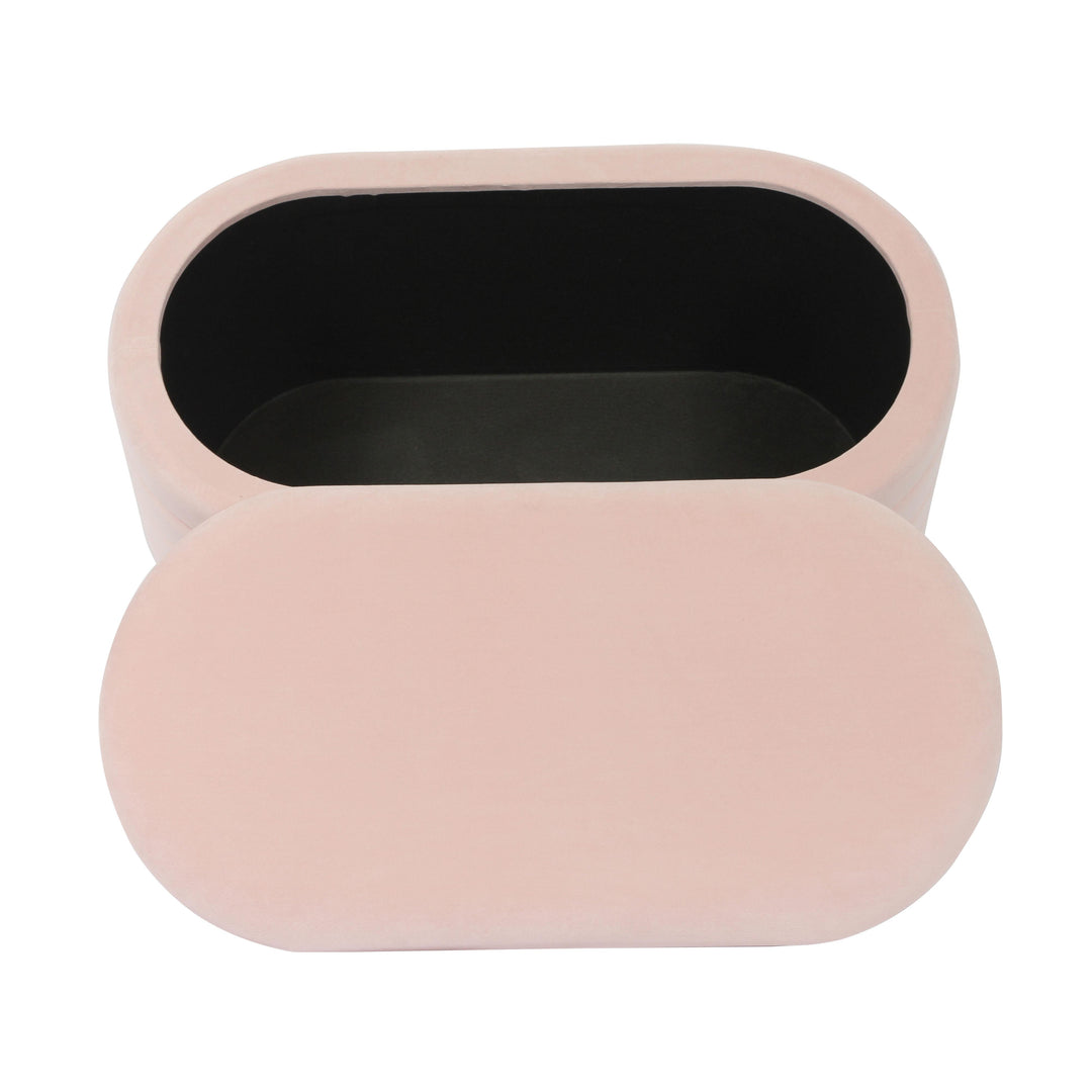 American Home Furniture | TOV Furniture - Lillian Blush Velvet Storage Bench