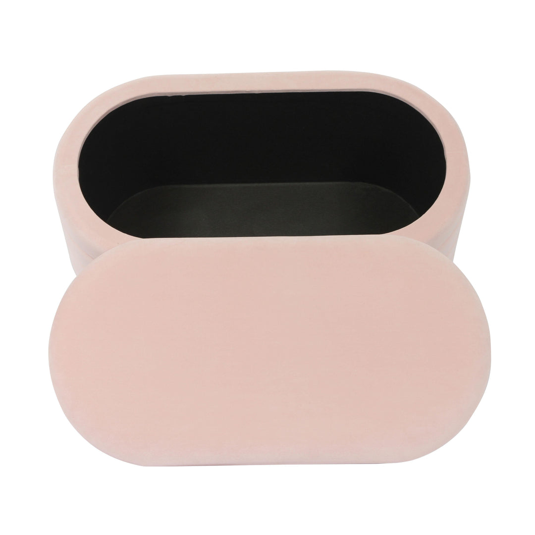 TOV Furniture Lillian Blush Velvet Storage Bench BENCHES