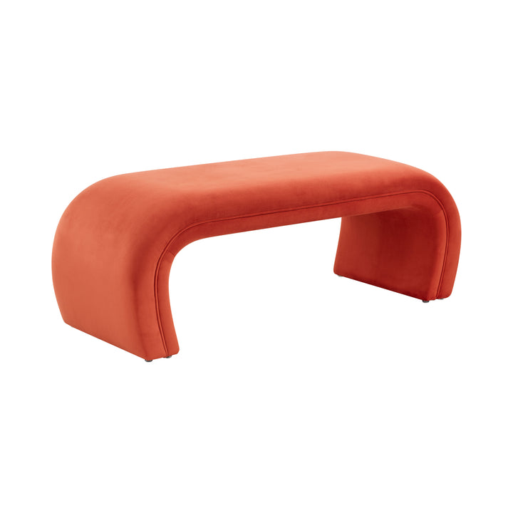 American Home Furniture | TOV Furniture - Kenya Red Rocks Velvet Bench