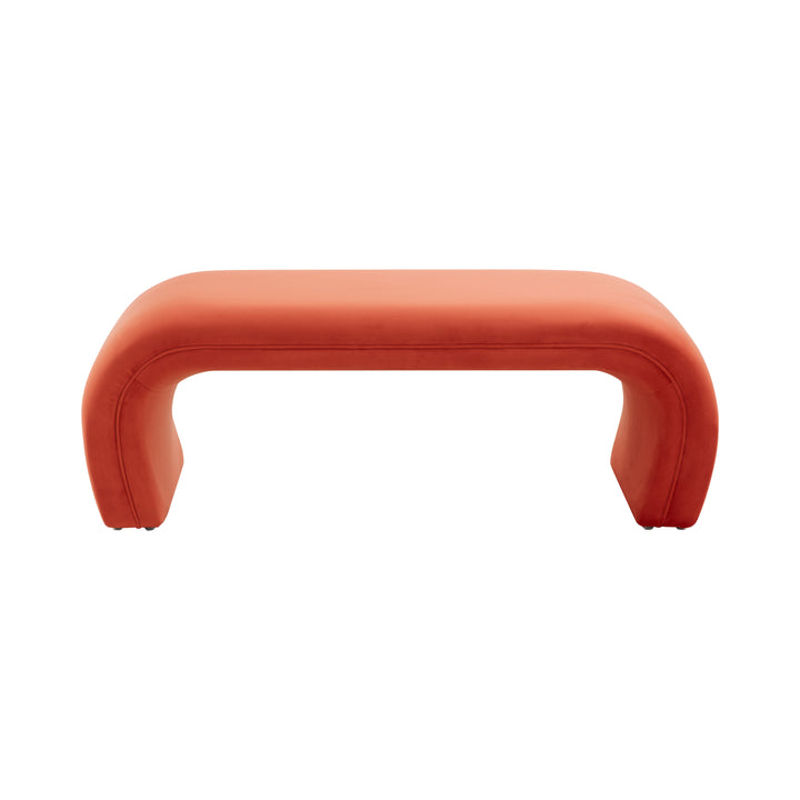 American Home Furniture | TOV Furniture - Kenya Red Rocks Velvet Bench