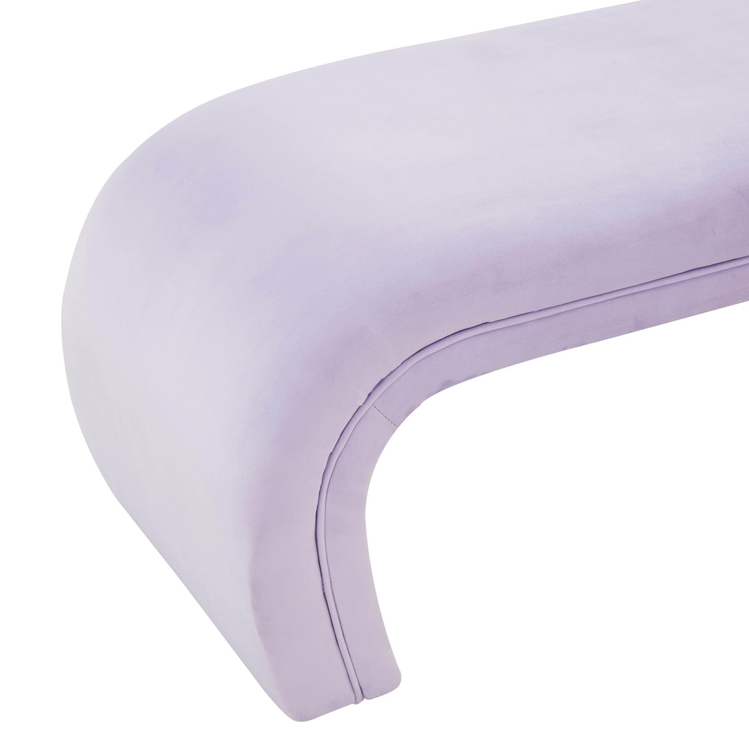 American Home Furniture | TOV Furniture - Kenya Lavender Velvet Bench