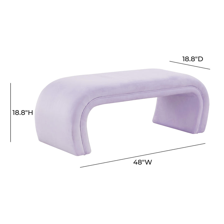 American Home Furniture | TOV Furniture - Kenya Lavender Velvet Bench