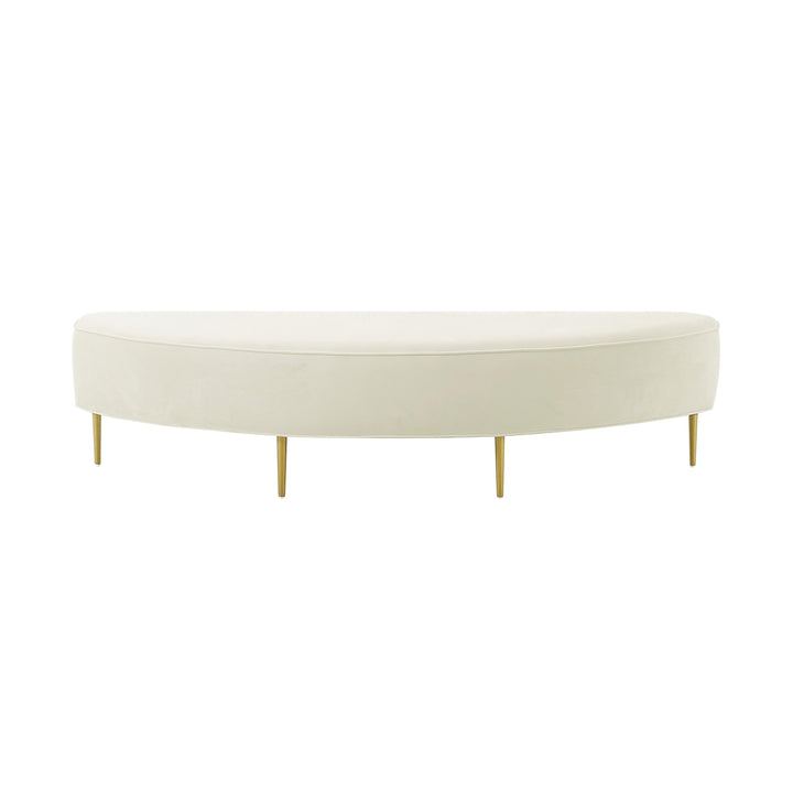 American Home Furniture | TOV Furniture - Bianca Cream Velvet Queen Bench