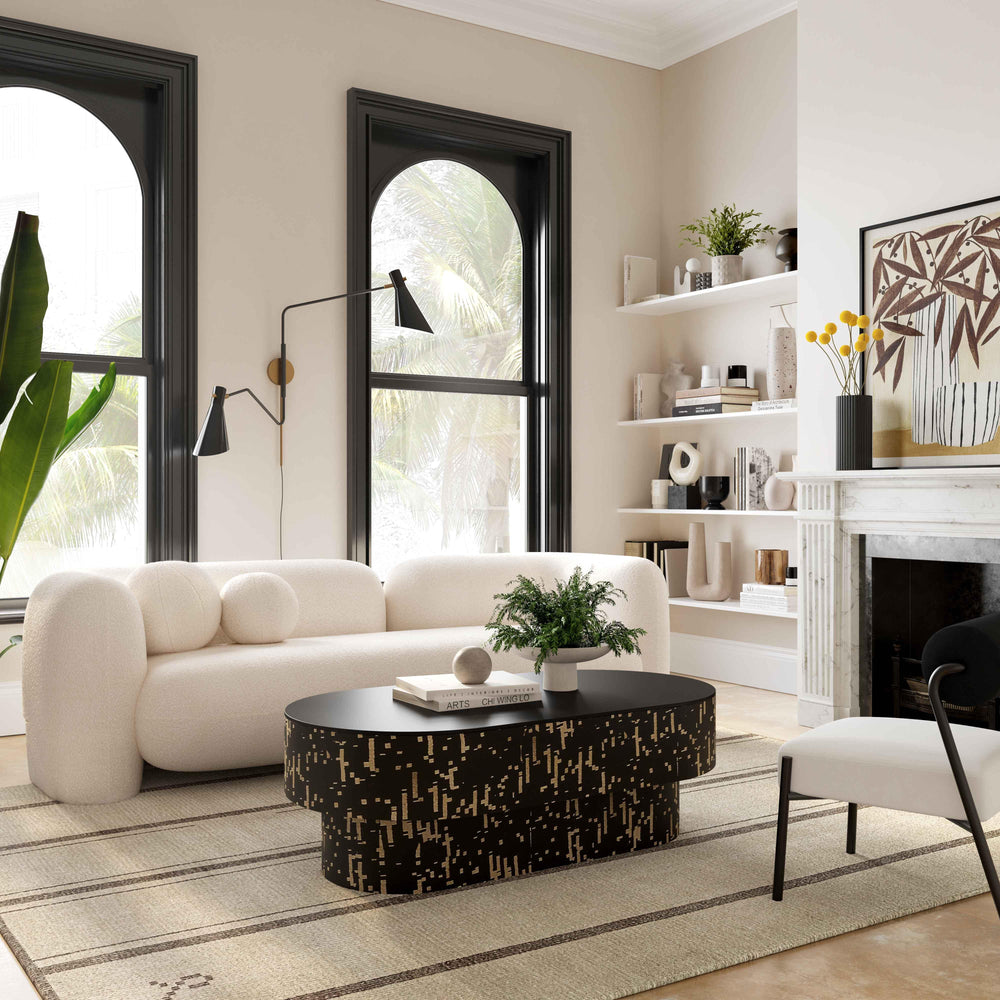 American Home Furniture | TOV Furniture - Faye Black Glass Coffee Table