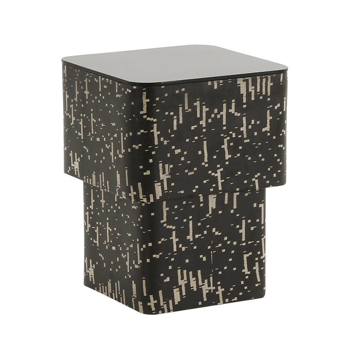 American Home Furniture | TOV Furniture - Faye Black Glass Side Table