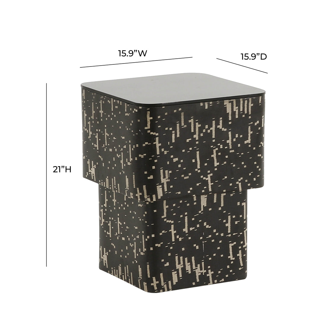 American Home Furniture | TOV Furniture - Faye Black Glass Side Table