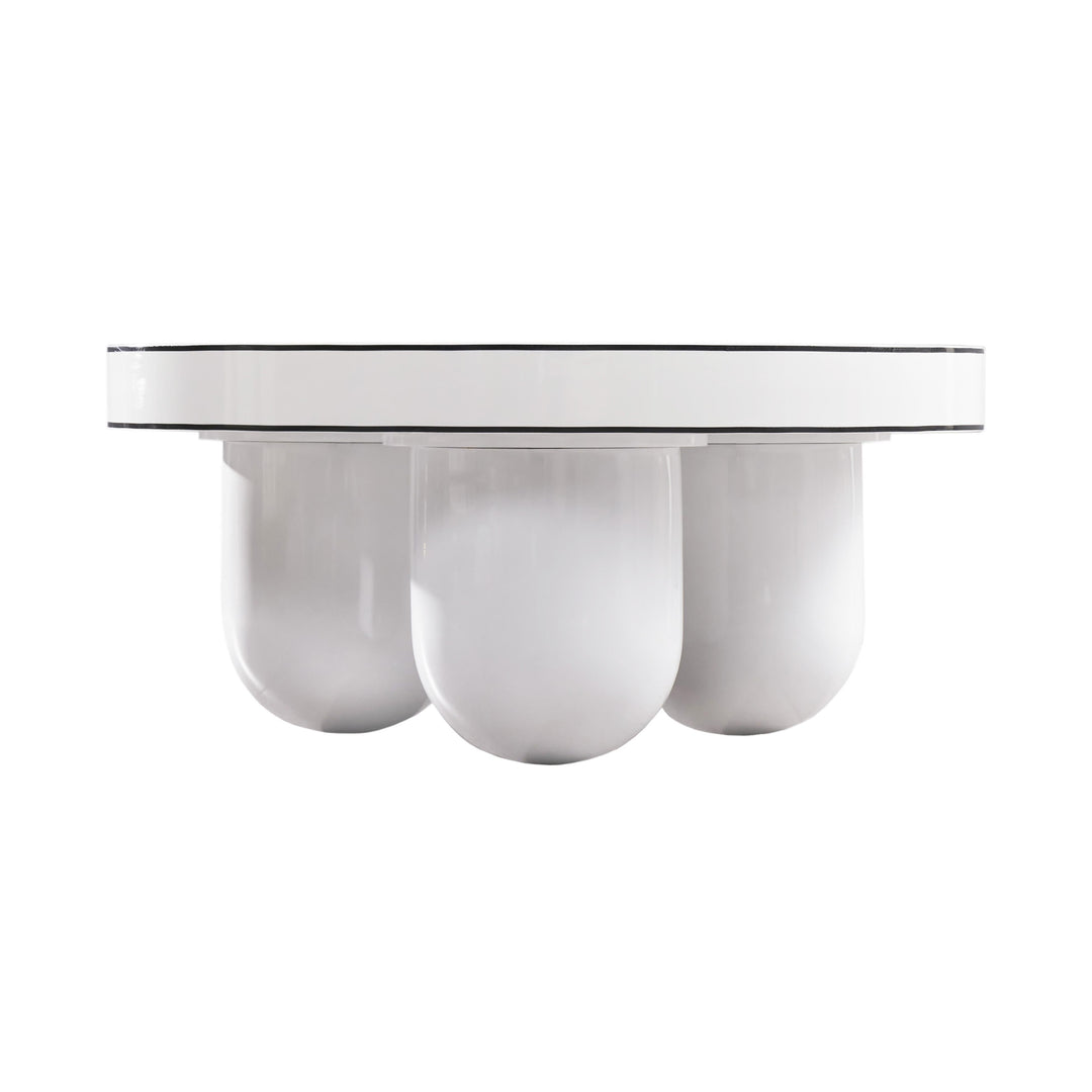 TOV Furniture Jasper White Glossy Coffee Table COFFEE TABLES