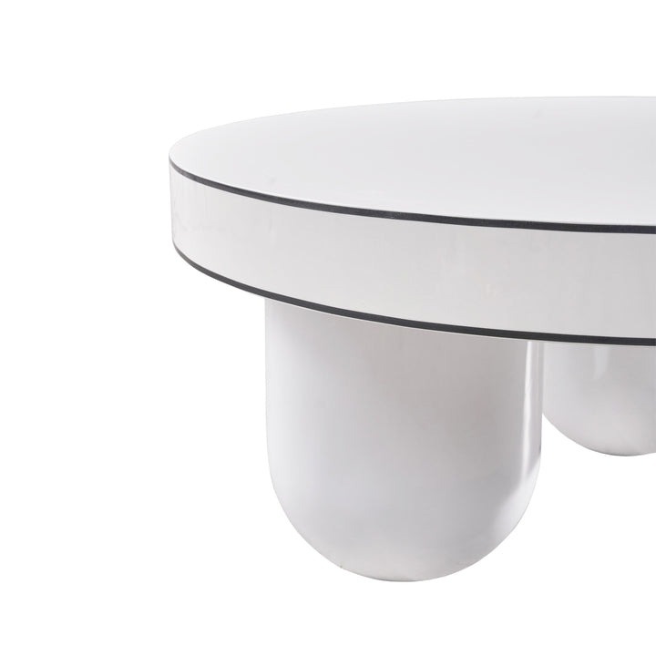 American Home Furniture | TOV Furniture - Jasper White Glossy Coffee Table