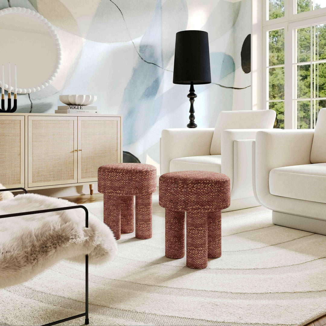 American Home Furniture | TOV Furniture - Claire Sedona Brown Knubby Stool