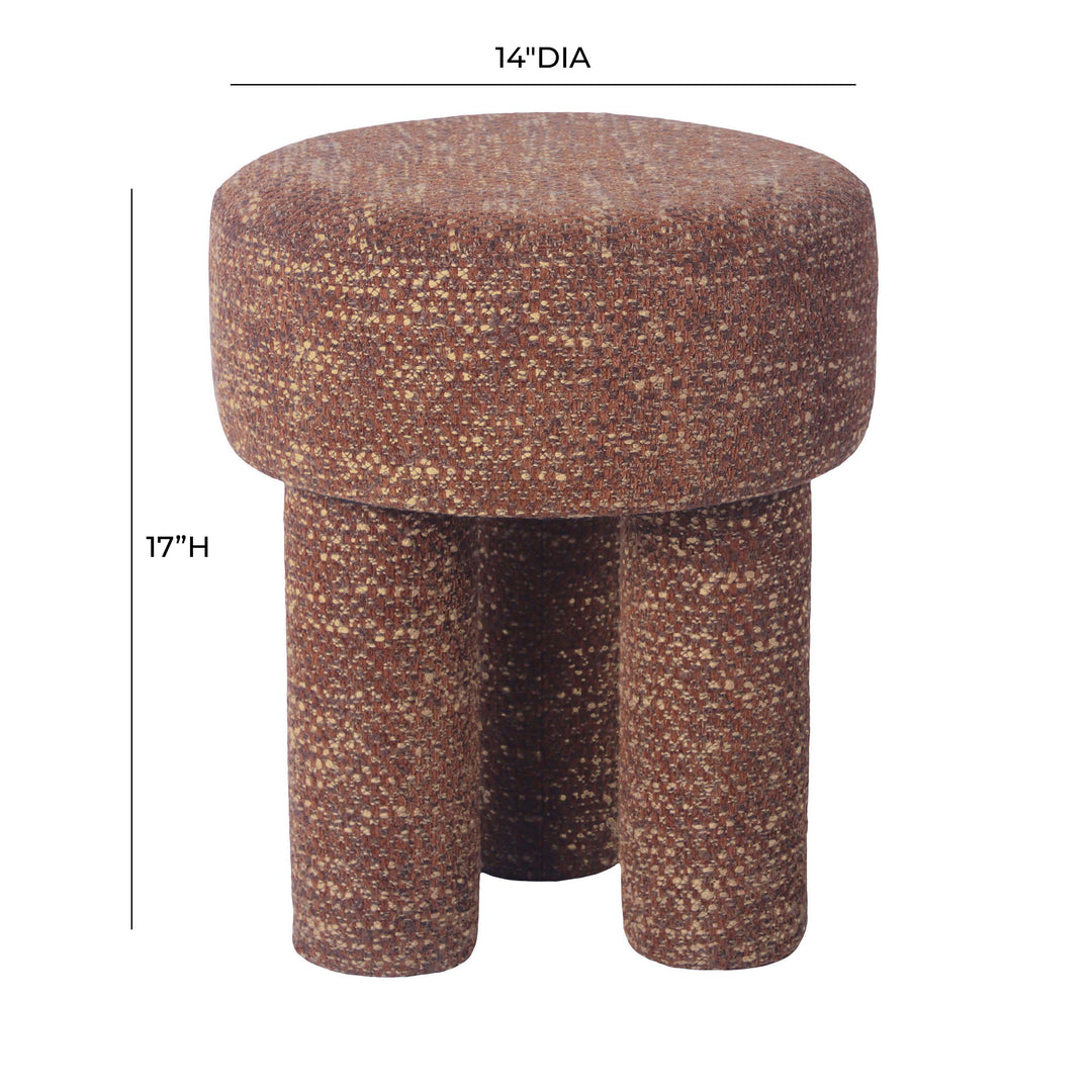 American Home Furniture | TOV Furniture - Claire Sedona Brown Knubby Stool