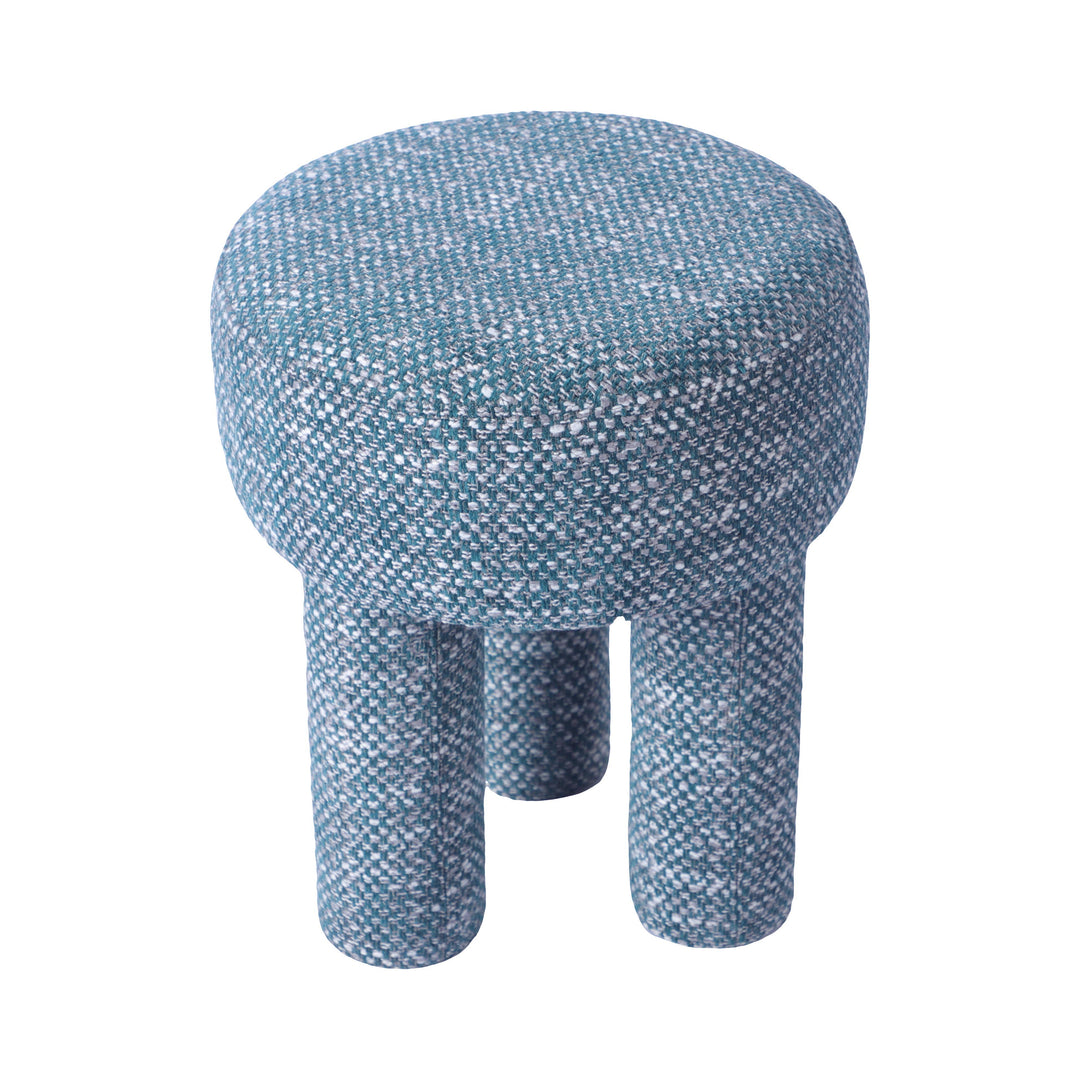 American Home Furniture | TOV Furniture - Claire Teal Knubby Stool