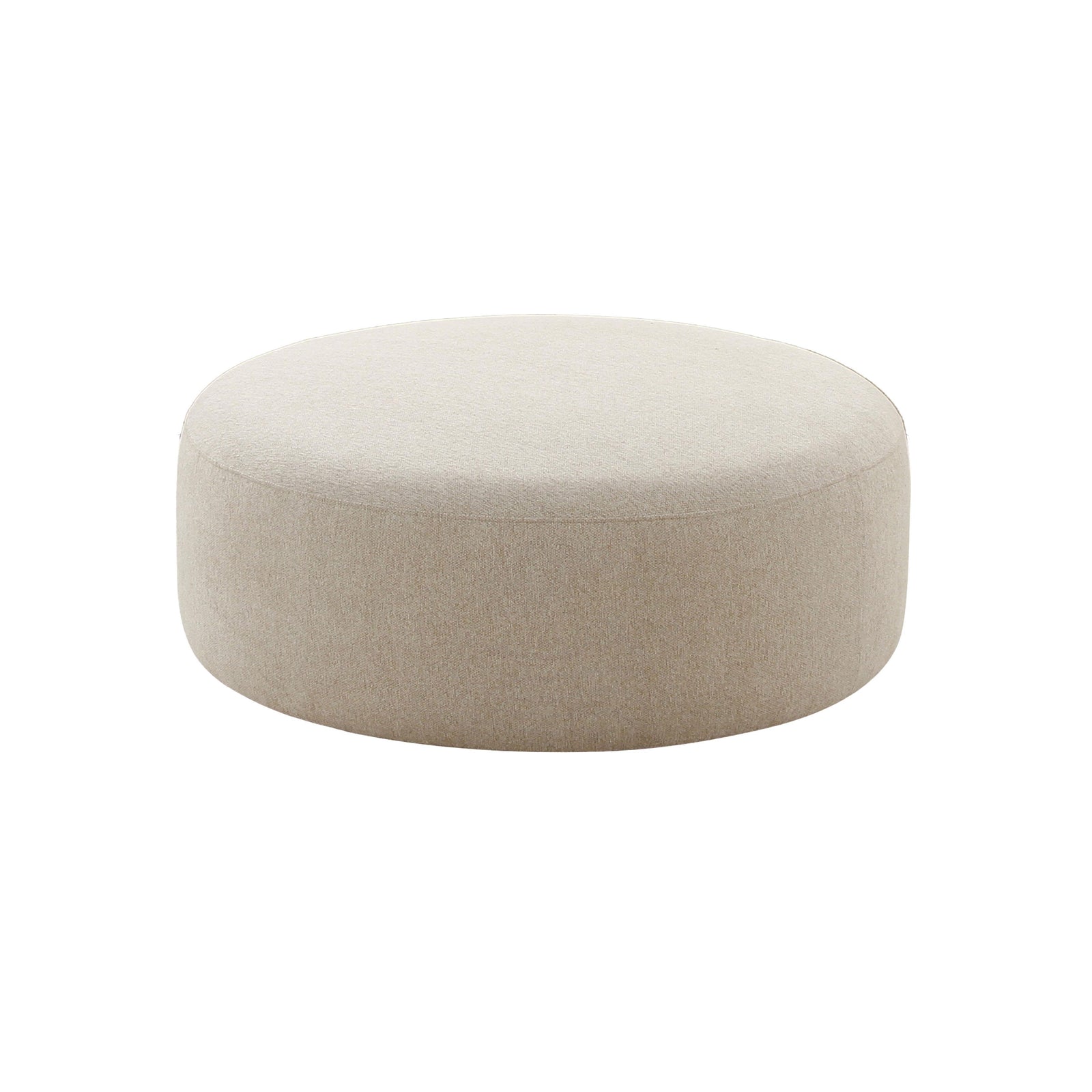 TOV Furniture Broohah Beige Linen Ottoman OTTOMANS, POUFS, + STOOLS