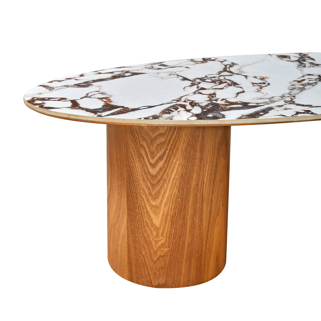 American Home Furniture | TOV Furniture - Tamara Marble Ceramic Oval Coffee Table