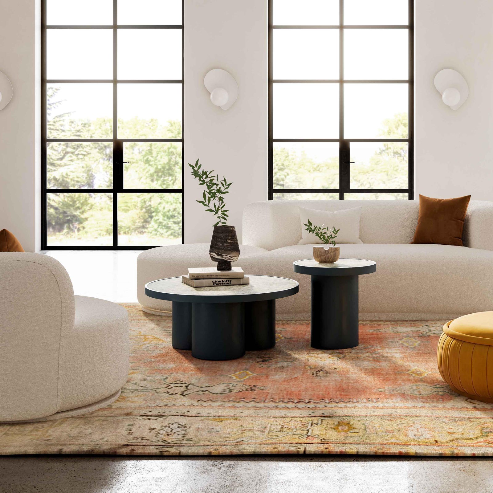TOV Furniture Nautilus Antique Silver Mirrored Coffee Table COFFEE TABLES