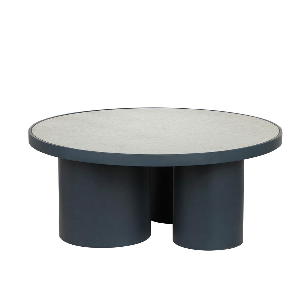 TOV Furniture Nautilus Antique Silver Mirrored Coffee Table COFFEE TABLES