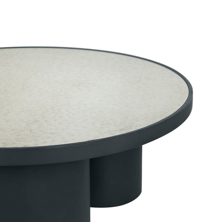 TOV Furniture Nautilus Antique Silver Mirrored Coffee Table COFFEE TABLES