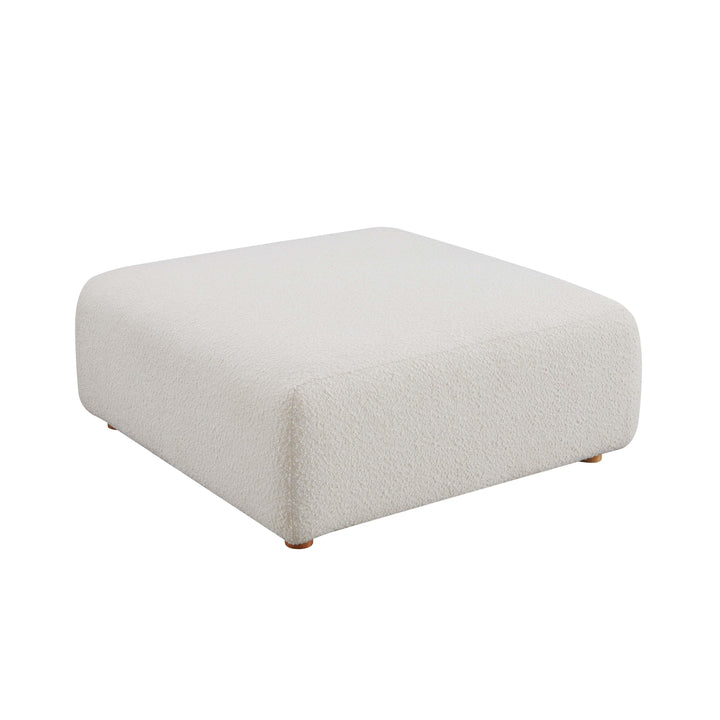 American Home Furniture | TOV Furniture - Hangover Cream Boucle Ottoman