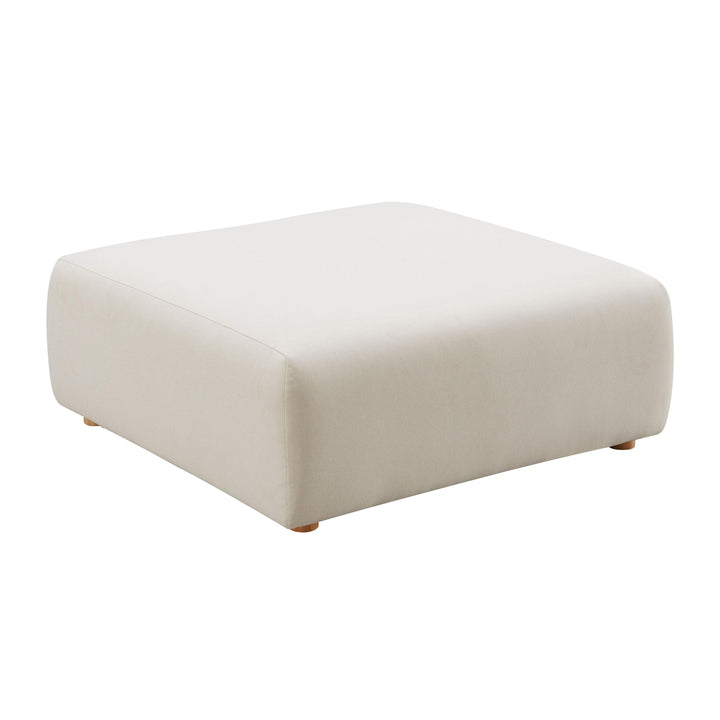 American Home Furniture | TOV Furniture - Hangover Cream Linen Ottoman